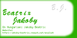 beatrix jakoby business card